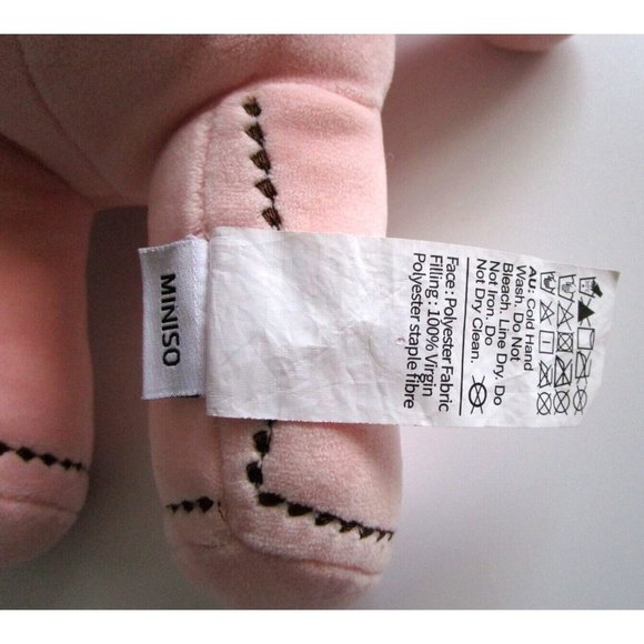 Miniso Life Style Pink Bear Plush Stuffed Animal Toy 12"  Soft & Squishy Unique - Picture 13 of 14